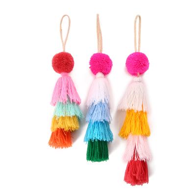 China Casual welcome customized design tassel ball with different size tassel decoate for sale