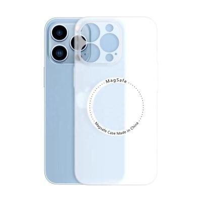 China Ultra-thin Shockproof PP Magsafing Macnetic MagSafe Wireless Charging Phone Case For iPhone 12 13 pro Max Shockproof Lens Protector for sale