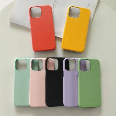 China New Super Soft Lamb Pattern Shockproof Soft Phone Case For iPhone 11 12 Pro 13 14 Pro PC+Leather Shockproof Back Cover Max Pure Lamb Texture Color for sale