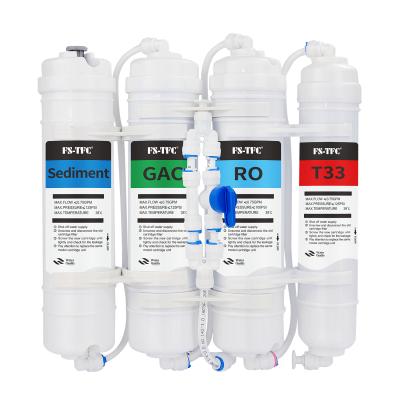 China Removes 99.9999% Minimum Aquarium-Countertop Portable Reverse Osmosis Filterwell 3-Stage System-100GPD Water Filter for sale