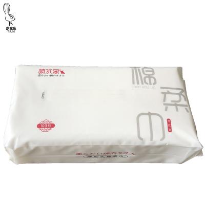 China Wholesale Disposable Mesh Cotton Towel Soft Towel 20*20cm100 Sheets/Custom Packing Cotton Face Towel Bag Support for sale