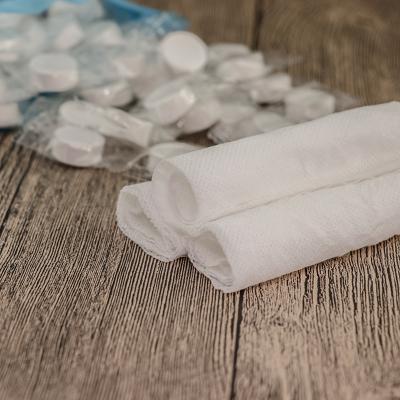 China Compressed disposable nonwoven mini candy compressed disposable towel cotton travel toallas comprimidas portable towel for sale