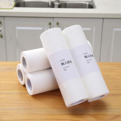 China Environmentally friendly degradable disposable non-woven kitchen cleaning towel wood pulp household disposable dish wash towel for sale