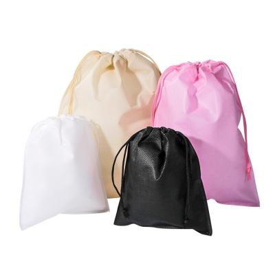 China 100% eco-friendly non-woven shoe bag custom eco-friendly travel hotel household household drawstring dust storage bags reusable for sale