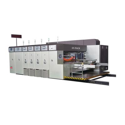 China Factory Direct Wholesale Vacuum Transfer Full Automatic Flexo Four Edge Feeding Colors Printing Slotting Die Cutting Machine for sale