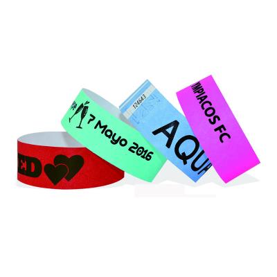 China 1024 / 2048 Bytes Or Other Chips Paper HF Tyvek Printable Disposable RFID Wristband for sale