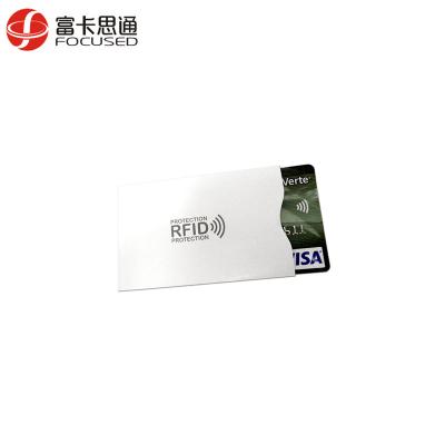 China Protect Credit Card Security Aluminum Foil RFID Credit Card Personal Information Blocking Sleeve for sale