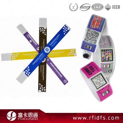 China Disposable NFC paper rfid wristband for concert for sale