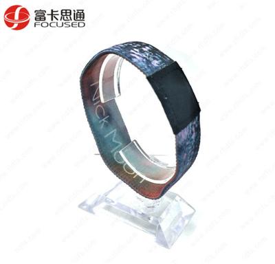 China Event Access Control Elastic Stretch Wristband For Sports Teams Cloth NFC / RFID Wristband for sale