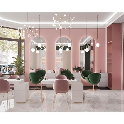 China Retail Store for Jewelry Design 3D Mirror Beauty Mirror Nail Salon Furniture Barber Shop Nail Table Free Hair Salon Equipment for sale