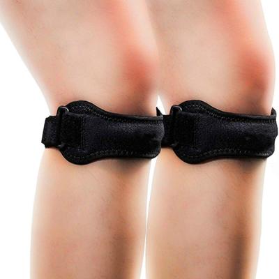 China Breathable High Quality Adjustable Elasticity Sports Knee Pad Patella Strap Knee Support for sale