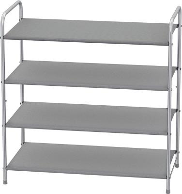 China Gray 4 Adjustable Expandable Adjustable Row Organizer Shoe Rack Stackable Shoe Rack (Size) for sale