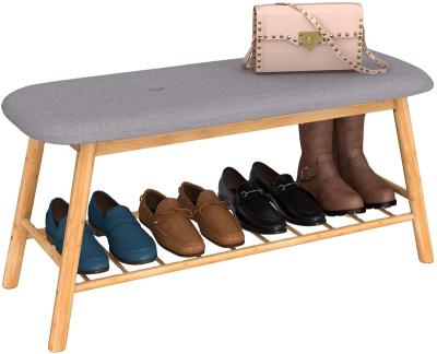 China Sustainable Hot Selling Sustainable Renewable Recycle Durable Environmentally Friendly Shoe Rack Bench With Upholstered for sale