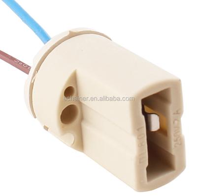 China Ceramic type G9 halogen lamp G9 lamp base 250V 2A socket light bulb/socket/ignition for sale