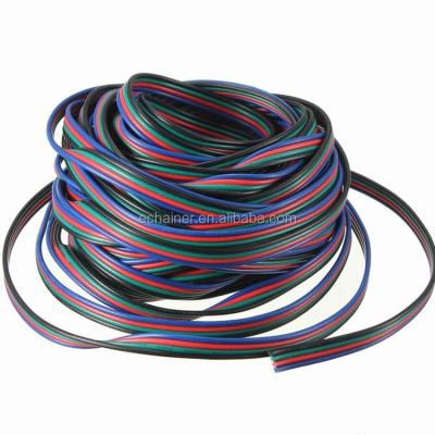 China Flexible Universal 200m 4pin RGB LED 5050 3528 Extension Wires & Cables RGB Strip PVC Insulated Tinned Wire Plated Copper Wire for sale