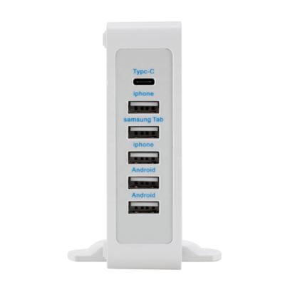 China New 2020 Multi Trending 6 USB Charging Station Fast Charger High Speed ​​USB Charging Stations For Mobile Phone for sale