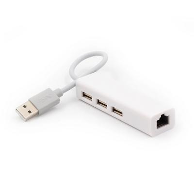 China Mobile Devices .desk Computer 3 Ports USB 3.0 Gigabit Ethernet LAN RJ45 Network Adapter Hub at 1000Mbps for sale