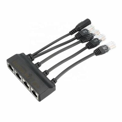 China 4 in 1 Poe Injector Power Over Ethernet Midspan Splitter Injector Adapter Cable gigabit poe for sale