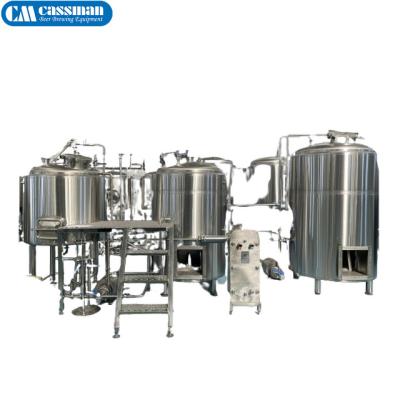 China Hotels 5BBL +10BBL HLT Direct Fire Heating Brewhouse For Beer Brewing Gear for sale