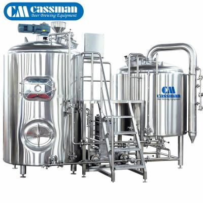 China Hotels Handcrafted Beer Brewing Equipment Brewery Machine for sale