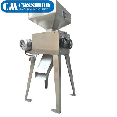 China Hotels 300-500KGs stainless steel double-roller grain miller, malt mill for sale for sale