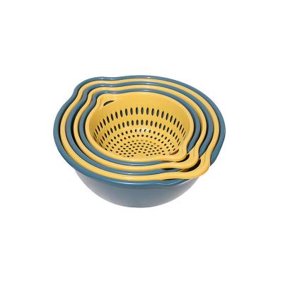 China Colorful Detachable Strainer Sink Strainers Colanders Strainers Set Fruit Vegetable Storage Amazon Hot Selling For Custom for sale