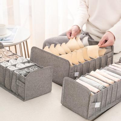 China New Viable Foldable Clothing Storage Box Compressed Underwear Storage Box Panties And Socks Matching Box for sale