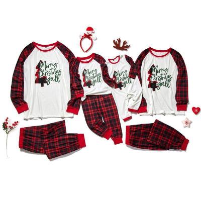 China QUICK DRY Custom Christmas Family Clothing Pajamas Sets Fashion Print Parent-child Multi Size Sleepwear High Quality Pajamas for sale