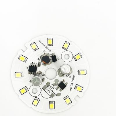 China Shenzhen LED Aluminum PCB Panel SMD LED Light Bulb PCB Board Module 12W LED PCB Round Aluminum for sale