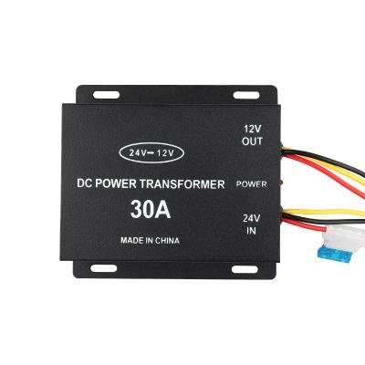 China Wholesale Car 30A Navigation High Power DC Transformer Audio Truck Step Down Converter 24V To 12V 60*25.5*29.5CM Single Black for sale