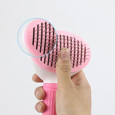 China High Quality Easy Cleaning Self Brush Comb Pet Stored Clean Pet Hair Brush for sale