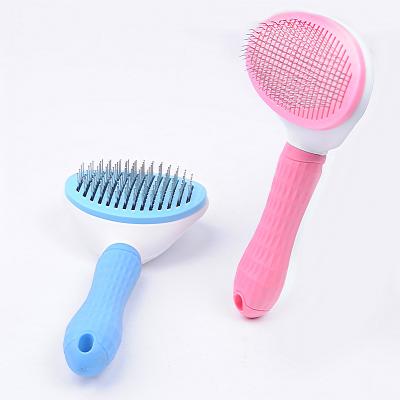 China Stocked Pet Needle Comb Self Cleaning Remover Sweep Cat Hair Self Pet Cleaning Products Sweep For Pets for sale