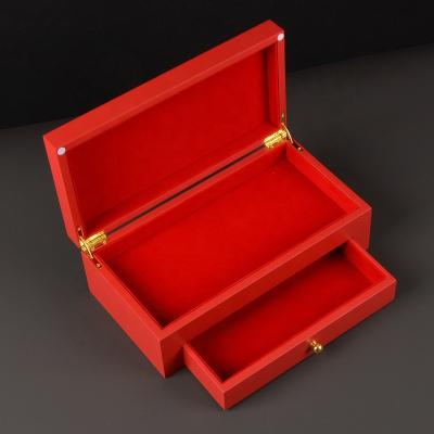 China Storage Factory Wholesale Custom Luxury Drawer Box Wood Jewelry Box Wooden Perfume Box Gift for sale