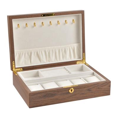 China Luxury  Wooden Jewelry Box Personalized Jewelry Display Storage Box Custom Logo Wooden Jewelry Packaging Box For Ring Bracelet Necklaces Jewelry for sale