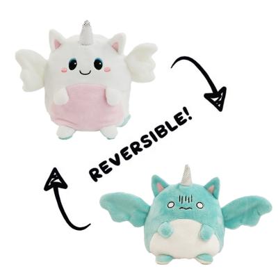 China Promotional Gifts/Kids Custom Octopus Angel Unicorn Plush Toys Soft Stuffed Reversible Flip Angle Devil Play Toys/Decoration/Enough Gift for sale