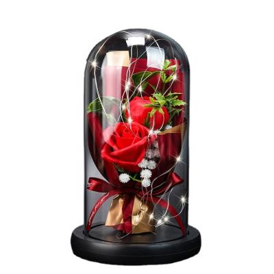 China Realistic PE Material 2021 Retail PE Material 2021 Rose Flowers LED Valentines Day Gift Valentines Day Gift for sale