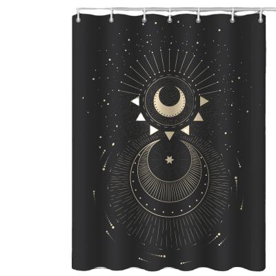 China Constellation Series Shower Curtain Bathroom Shower Curtain Polyester Shower Curtain Viable Customizable Pattern Size for sale