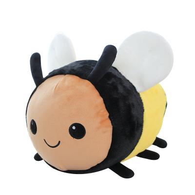 China Cute Stuffed Plush Toys New Arrival Ladybug Stuffed Bee Plush Yellow Soft Pillow for sale