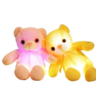 China Valentine's Day Gift/Home Decoration/Kids Gift/Pretty Gift Luminous Plush Dolphin Toys Light Up Stuffed Dog Sit Colorful Glowing Teddy Bears for sale