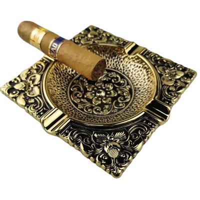 China Fashion personalized cigar ashtrays cigar cohiba ashtray antique design cigar ashtray metal zinc alloy for sale