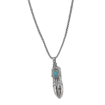 China Turquoise Stone Hip Hop Casual/Sporty High Quality Custom Steel Indian Necklace for sale