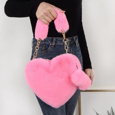 China All-match Messenger Bag Fur Fake Fur Plush Bag Polyester Plush Bag Female Korean Version for sale