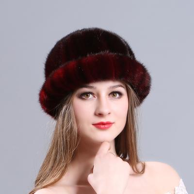 China Plush Customized High Quality Mink Fur Hat Topper For Women for sale