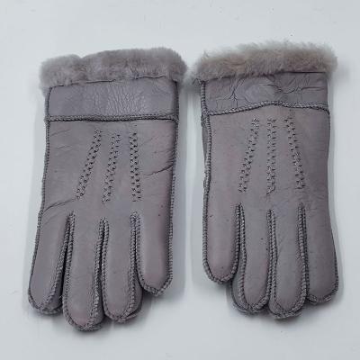 China Winter Single Gloves Fur Sheepskin Gloves Warm Children Kids Leather Gloves Mitten for sale