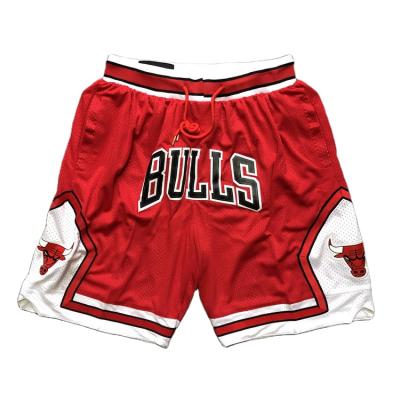 China Don Bulls Zipper Pockets Fashion Soft Cheap Wholesale QUICK DRY Laker Men's Sports Basketball Just Shorts New Season Stitched Wear 2021 for sale