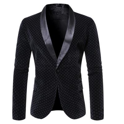 China New Products New Products Contrast Color Collar One Button Waterproof Border Casual Winter Formal Men's Suit for sale