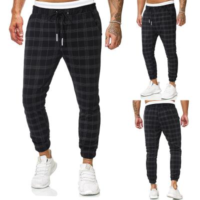 China 2021 autumn and winter new fashion warm plaid breathable printed casual sports corset pants for sale