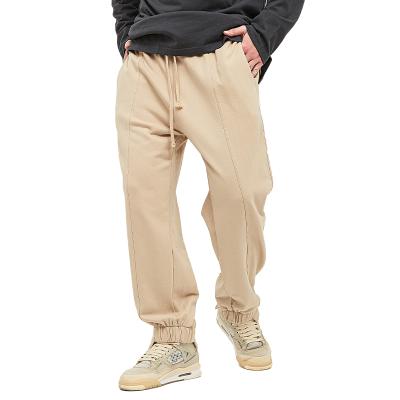 China Loose Casual Twill Pants Men's Stylish Oversized Anti-Wrinkle Cotton Spliced ​​Design Pants For Spring And Autumn for sale