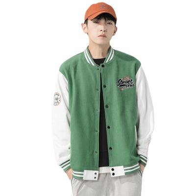 China 2021 windproof jacket trend color autumn and winter plus cotton casual baseball plus size boys jacket for sale