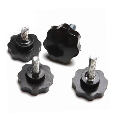 China Stainless Steel China Factory Black Plastic Key Screw Handle Bakelite Adjustable Star Wire Screw Knobs for sale